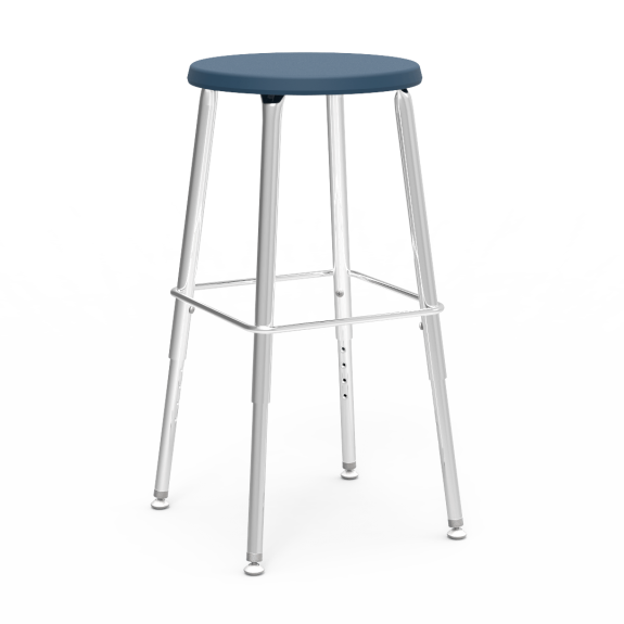 120-series-stool-adjustable-seat-height 120 Series Stool: Durable tubular steel frame with injection-molded polypropylene soft plastic seat, available in fixed and adjustable heights."