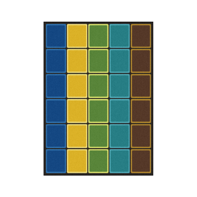 Blocks Abound Rug featuring vibrant colors and block patterns, ideal for classroom settings promoting creativity and learning.