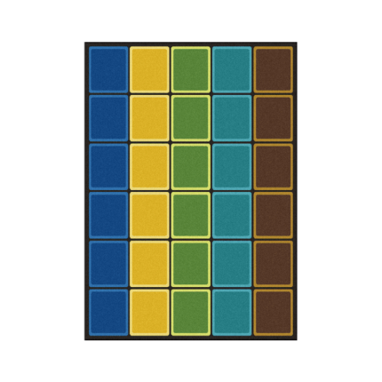Blocks Abound Rug featuring vibrant colors and block patterns, ideal for classroom settings promoting creativity and learning.