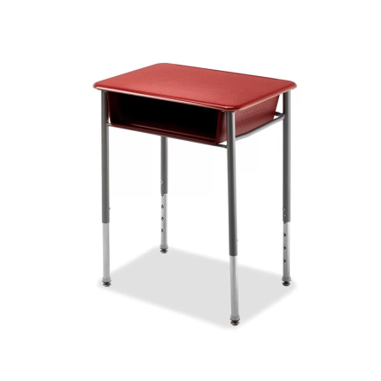 Student Book Box Desk with Polypropylene Book Box and Plastic Top, available in multiple colors, ideal for classrooms