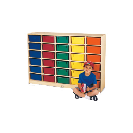 30 Tub Mobile Storage Unit - Classroom Organization Solution