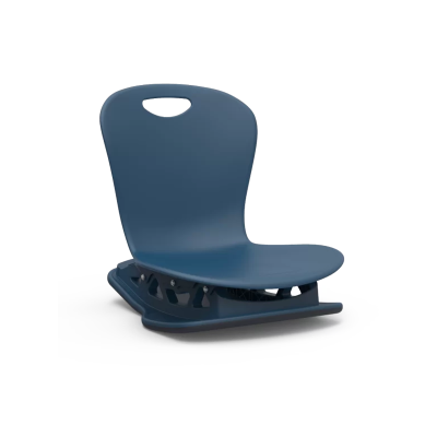 Image of the Zuma Floor Rocker, a low-to-the-ground ergonomic seating option with a sturdy one-piece rocking base and a non-marring BPA-free pad for smooth movement.