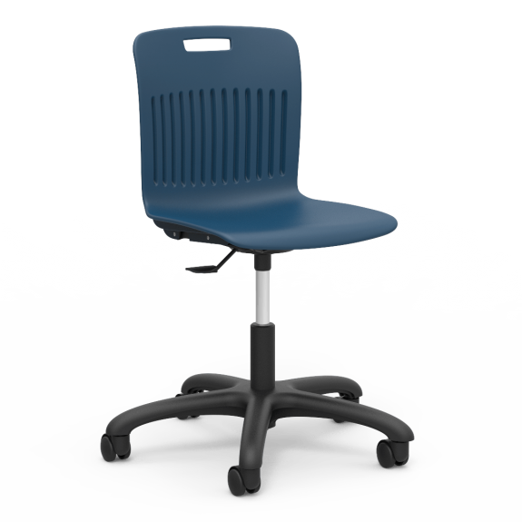 analogy-mobile-task-chair The Analogy Mobile Task Chair is shown, featuring a sleek design with ergonomic contours for comfort and mobility in office or educational settings.