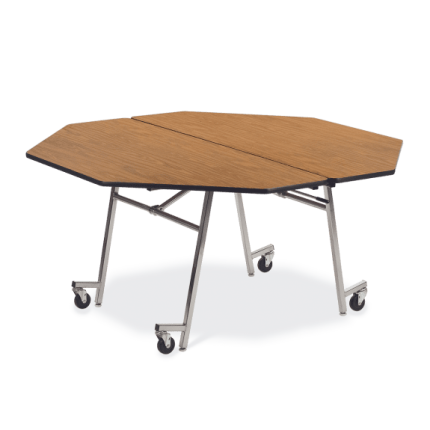 MT-Series 60" Octagon Table - Mobile: A versatile and stylish addition for dynamic cafeterias or events.