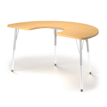 36x60 Caribou C-Shape Table - Versatile and spacious workstation for modern environments.