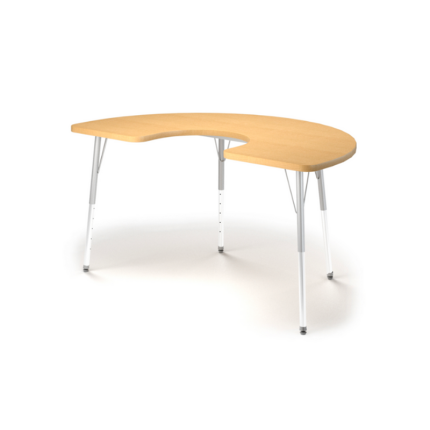 C-Shape Activity Table with Adjustable Legs and Laminate Surface