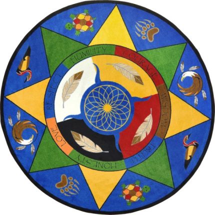 spirit of truth rug, native rug, classroom rugs, class rugs