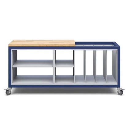 Makerspace Cargo Cart - Versatile storage and organization solution with welded steel construction and locking directional casters