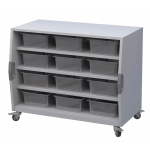 Mobile Cubby Storage Cart with Durable Construction and Adjustable Shelves