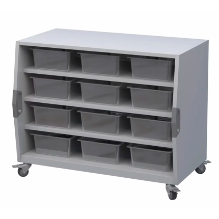 Mobile Cubby Storage Cart with Durable Construction and Adjustable Shelves