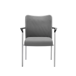 Inertia Mesh Side Chair with upholstered back and sturdy steel frame, available in various fabrics and finishes