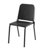 Melody Music Chair - contoured black polypropylene seat, sturdy 7/8" frame, polyethylene floor glides, stackable up to 18 chairs.