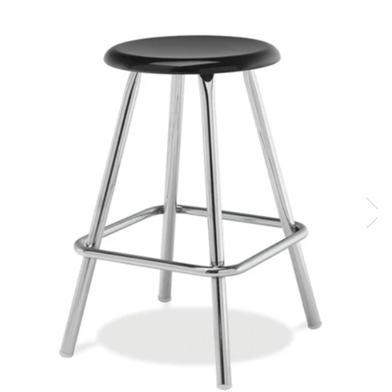Grizzly Hard Plastic Top Stool A sturdy Grizzly Hard Plastic Top Stool with welded foot ring for stability, ideal for classrooms, labs, and versatile environments.